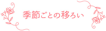 季節ごとの移ろい