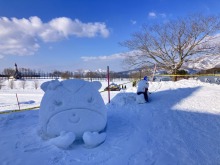 2/12(木)牧歌の里の天気《晴天》青空と白い雪の最高の雪遊び日和♪