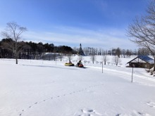 2/20(金)牧歌の里の天気《晴れ》雪遊びデビューの3連休がやってくる♪