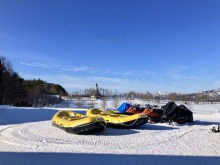 2/14(土)牧歌の里の天気《晴れ》晴天のバレンタイン♡雪のハートを作ってね♡